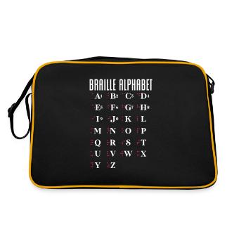 Braille Braille Blind Gift - Sac Retro - noir/or - Dos