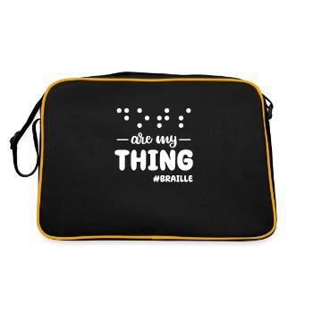 Braille Braille Blind Gift - Sac Retro - noir/or - Dos