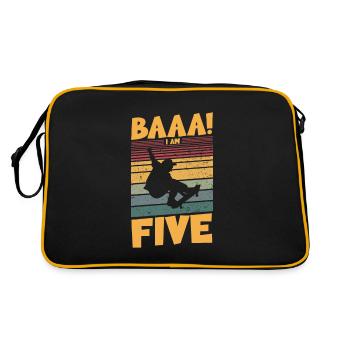 Baaa! J’ai cinq ans - Sac Retro - noir/or - Dos