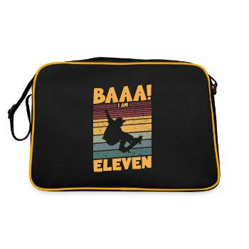 Baaa! I am eleven - Retro Bag - black/gold - Back