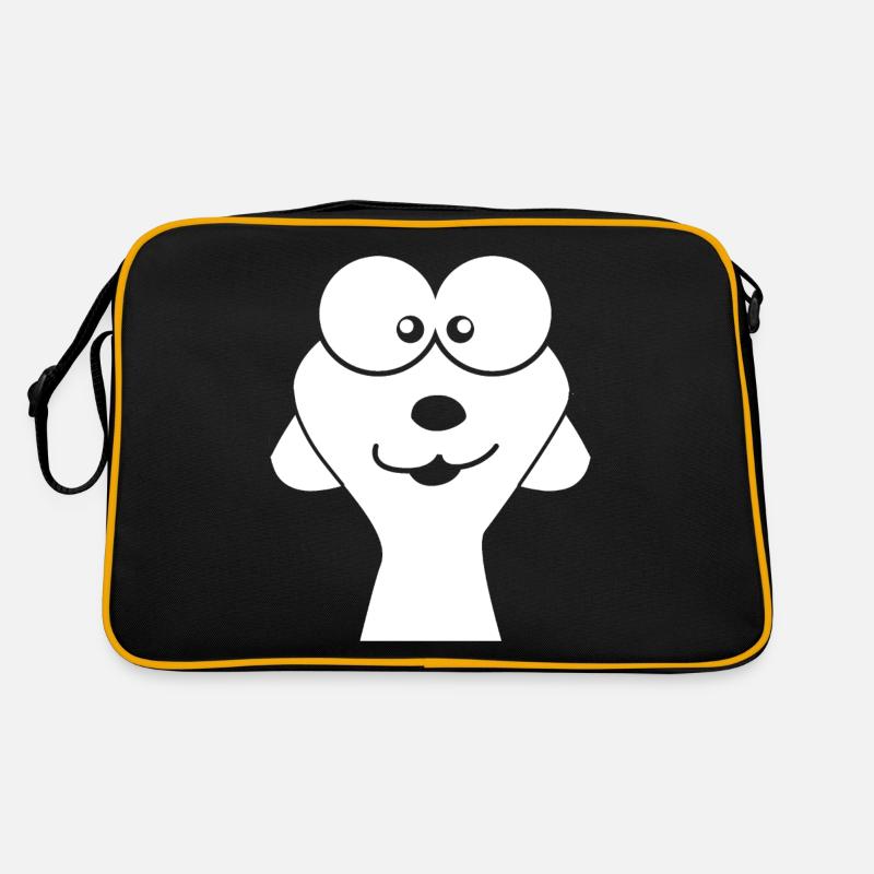 Suricate drôle - Sac Retro - noir/or