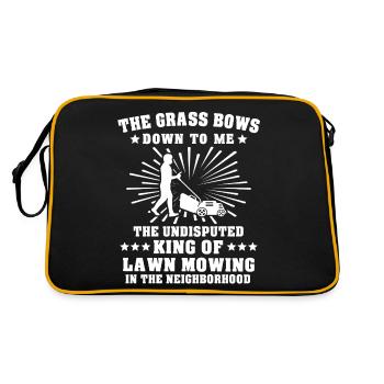 Rasenmäher - Retro Tasche - Schwarz/Gold - Hinten