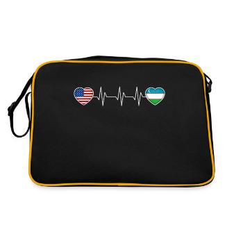 Ouzbékistan - Sac Retro - noir/or - Dos