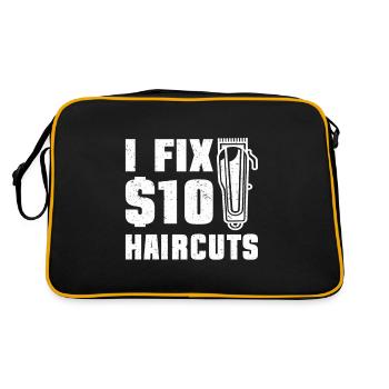 Drôle de coiffeur Cadeau Styliste Coiffeur - Sac Retro - noir/or - Dos