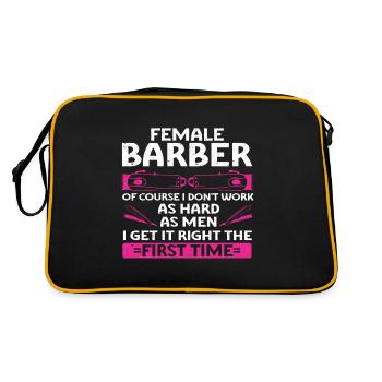 Drôle de coiffeur Cadeau Styliste Coiffeur - Sac Retro - noir/or - Dos