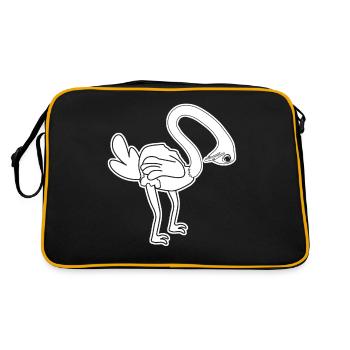 Drôle d’autruche - Sac Retro - noir/or - Dos