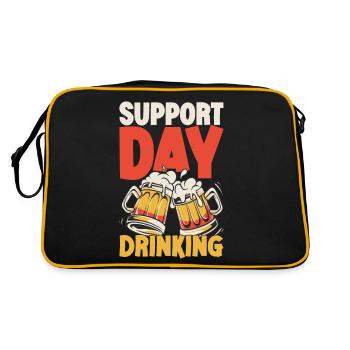 Journée de soutien Fête de l’escouade de consommation et consommation de bière - Sac Retro - noir/or - Dos