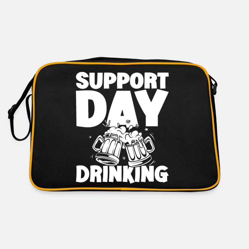 Support Day Drinking Squad Party and Beer Drinking Retro Bag