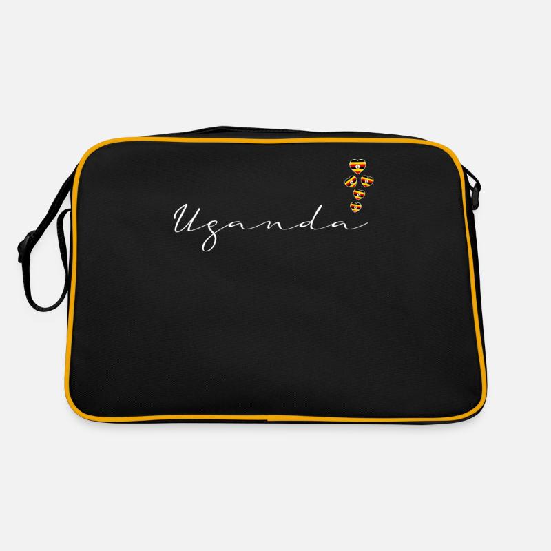 Uganda - Retro Tasche - Schwarz/Gold