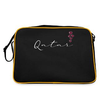 Katar - Retro Tasche - Schwarz/Gold - Hinten