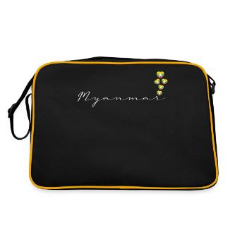 Myanmar - Sac Retro - noir/or - Dos
