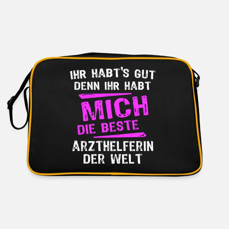 Arzthelferin Spruch Retro Tasche