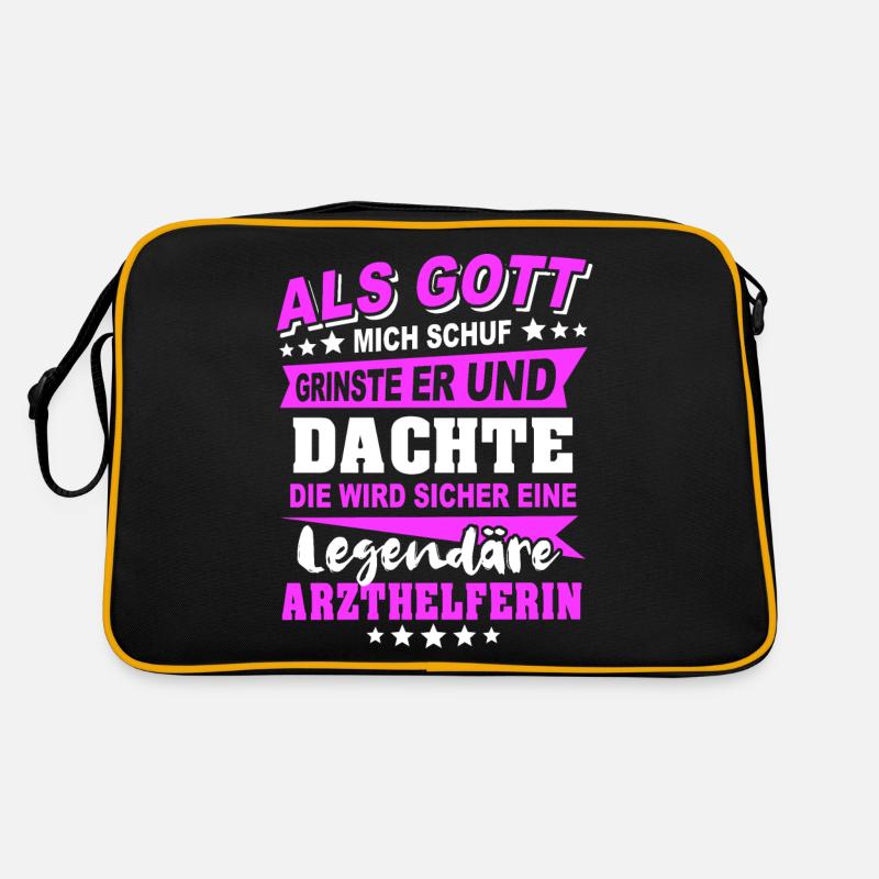 Arzthelferin Sprüche Retro Tasche