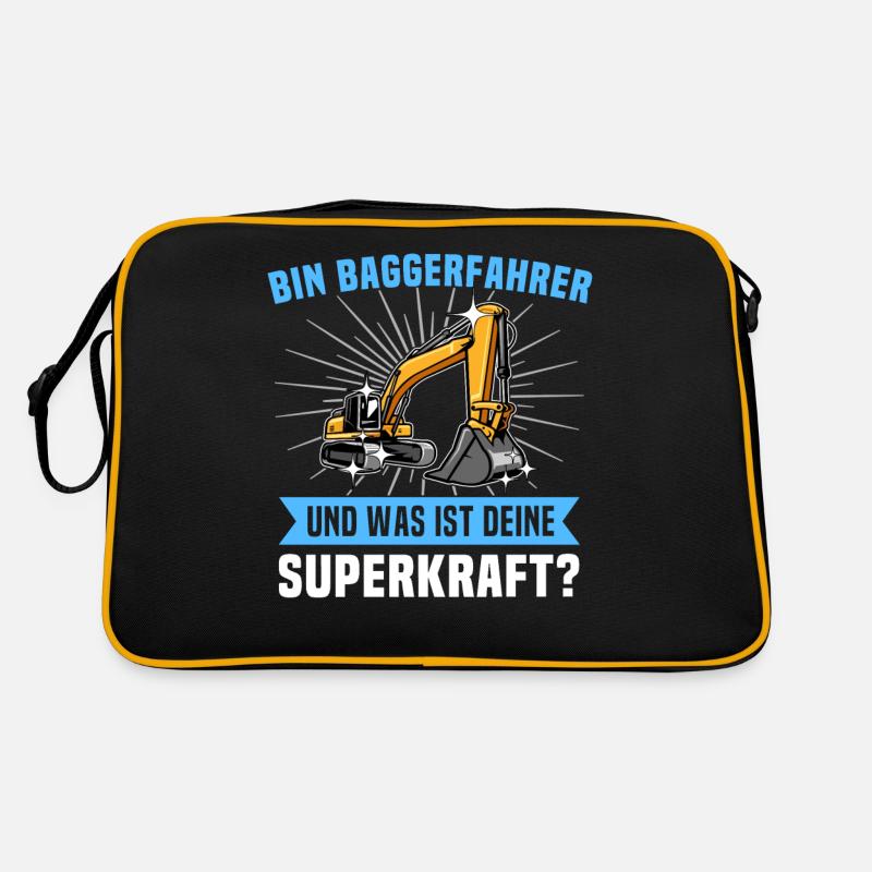 Baggerführer Baggerfahrer Retro Tasche