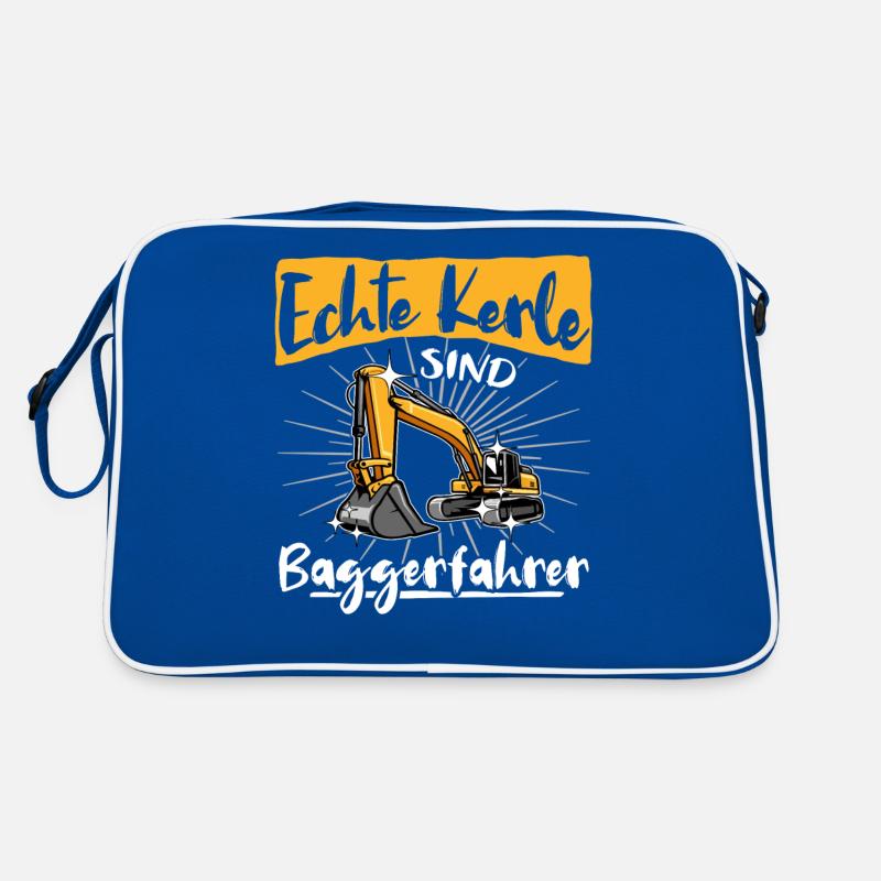 Baggerführer Baggern Retro Tasche