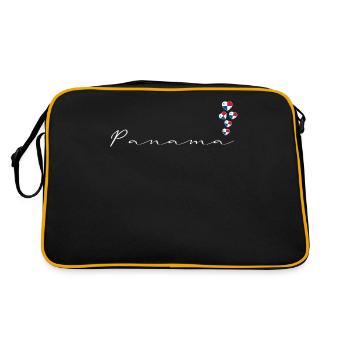 Panama - Retro Tasche - Schwarz/Gold - Hinten