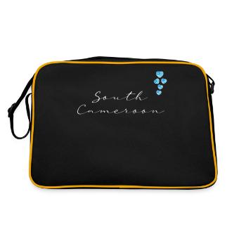 Südkamerun - Retro Tasche - Schwarz/Gold - Hinten