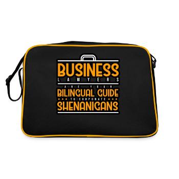 Business Lawyers Are Bilingual Guide To Corporate - Retro Bag - black/gold - Back