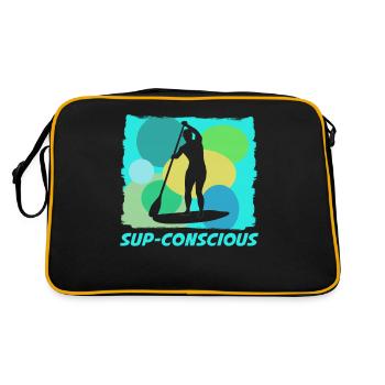 Stand Up Paddle Board - Sac Retro - noir/or - Dos