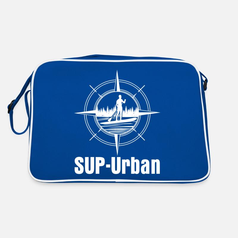 Stand Up Paddling in der Stadt Retro Tasche