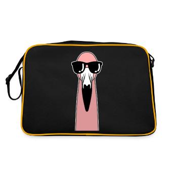 Lunettes de soleil Flamingo Flamants roses - Sac Retro - noir/or - Dos