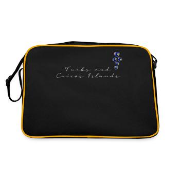 Turks und Caicosinseln - Retro Tasche - Schwarz/Gold - Hinten