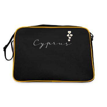 Zypern - Retro Tasche - Schwarz/Gold - Hinten