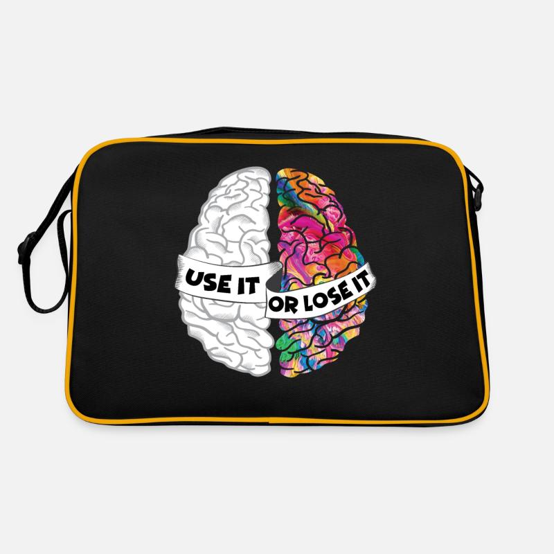 Nutze es oder verliere es - Analytic Creative Brain Retro Tasche