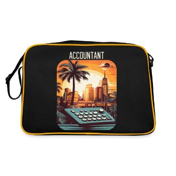 Comptable Vintage Sunset Comptabilité Graduation - Sac Retro - noir/or - Dos