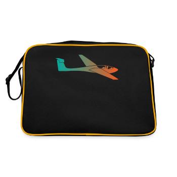 Glider Glider Pilot Airplane Gift - Retro Bag - black/gold - Back