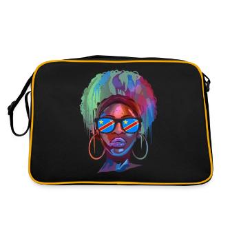 République démocratique du Congo - Sac Retro - noir/or - Dos