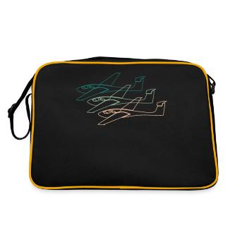 Glider Glider Pilot Airplane Gift - Retro Bag - black/gold - Back