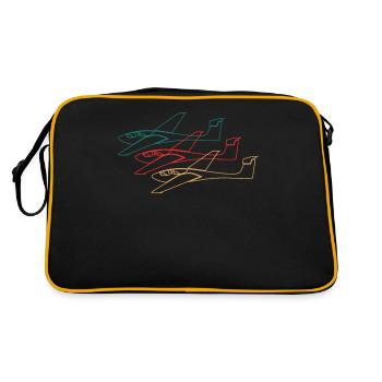 Glider Glider Pilot Airplane Gift - Retro Bag - black/gold - Back