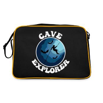 Cave Explorer - Caver Caving Potholing Speleology - Retro Bag - black/gold - Back
