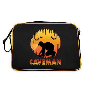 Caveman - Caving - Cave Explorer Speleology - Retro Bag - black/gold - Back