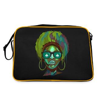 Macau - Retro Tasche - Schwarz/Gold - Hinten