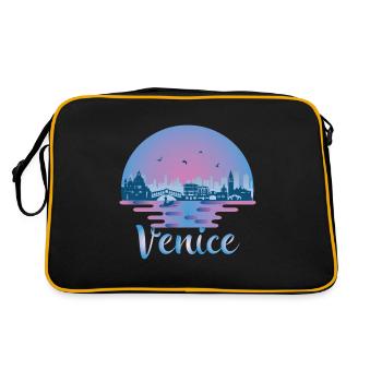 Venedig Italien Venedig Skyline Italia Reisen - Retro Tasche - Schwarz/Gold - Hinten