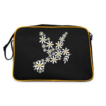 Dove of Peace Peace Sympol - Retro Bag - black/gold - Back
