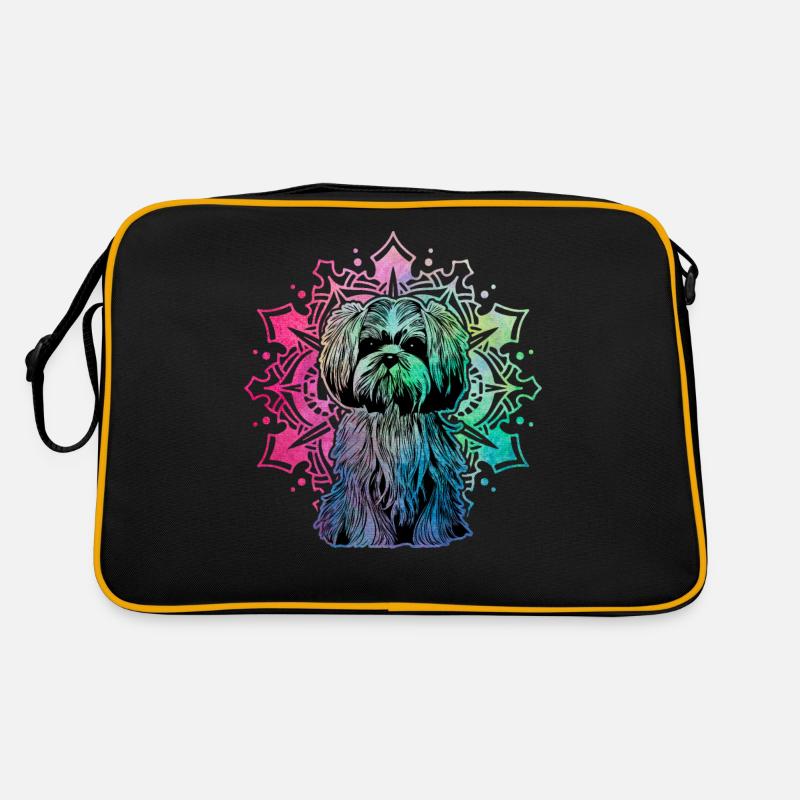 Shih Tzu - Sac Retro - noir/or
