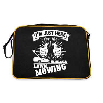 Rasenmäher - Retro Tasche - Schwarz/Gold - Hinten
