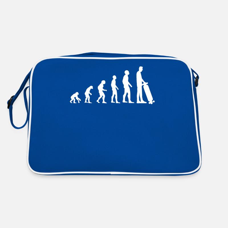 Skater Evolution Funny Skateboarder Sac Retro