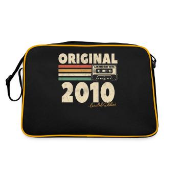 Cadeau Millésime 2010 - Sac Retro - noir/or - Dos