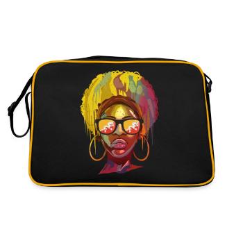 Bhoutan - Sac Retro - noir/or - Dos