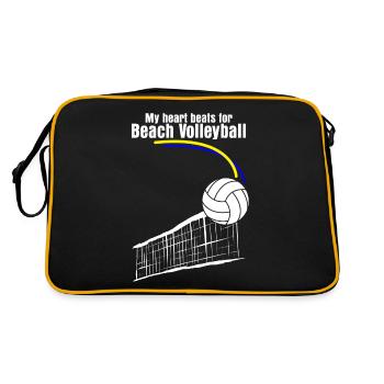 Beach Volleyball Joke Volleyball Net - Sac Retro - noir/or - Dos