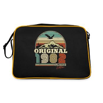 1982er Geburtstags-Geschenk - Sac Retro - noir/or - Dos