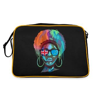 Tuvalu - Retro Bag - black/gold - Back