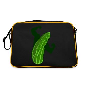 Cucumbers, Bodybuilders, Bodybuilding, Cucumber - Retro Bag - black/gold - Back