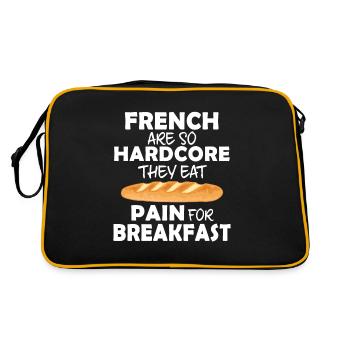Les Français sont tellement hardcore qu’ils mangent de la douleur au petit-déjeuner - Sac Retro - noir/or - Dos