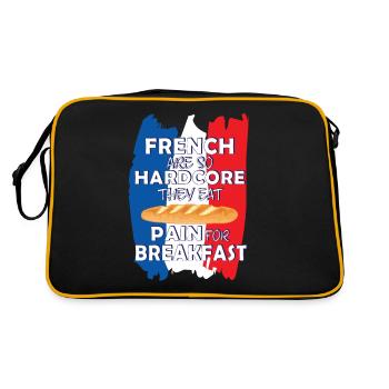 Les Français sont tellement hardcore qu’ils mangent de la douleur au petit-déjeuner - Sac Retro - noir/or - Dos