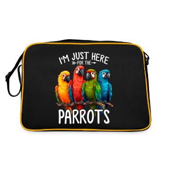 Parrot Lover Quaker Parrot Monk Parakeet Birds - Retro Bag - black/gold - Back